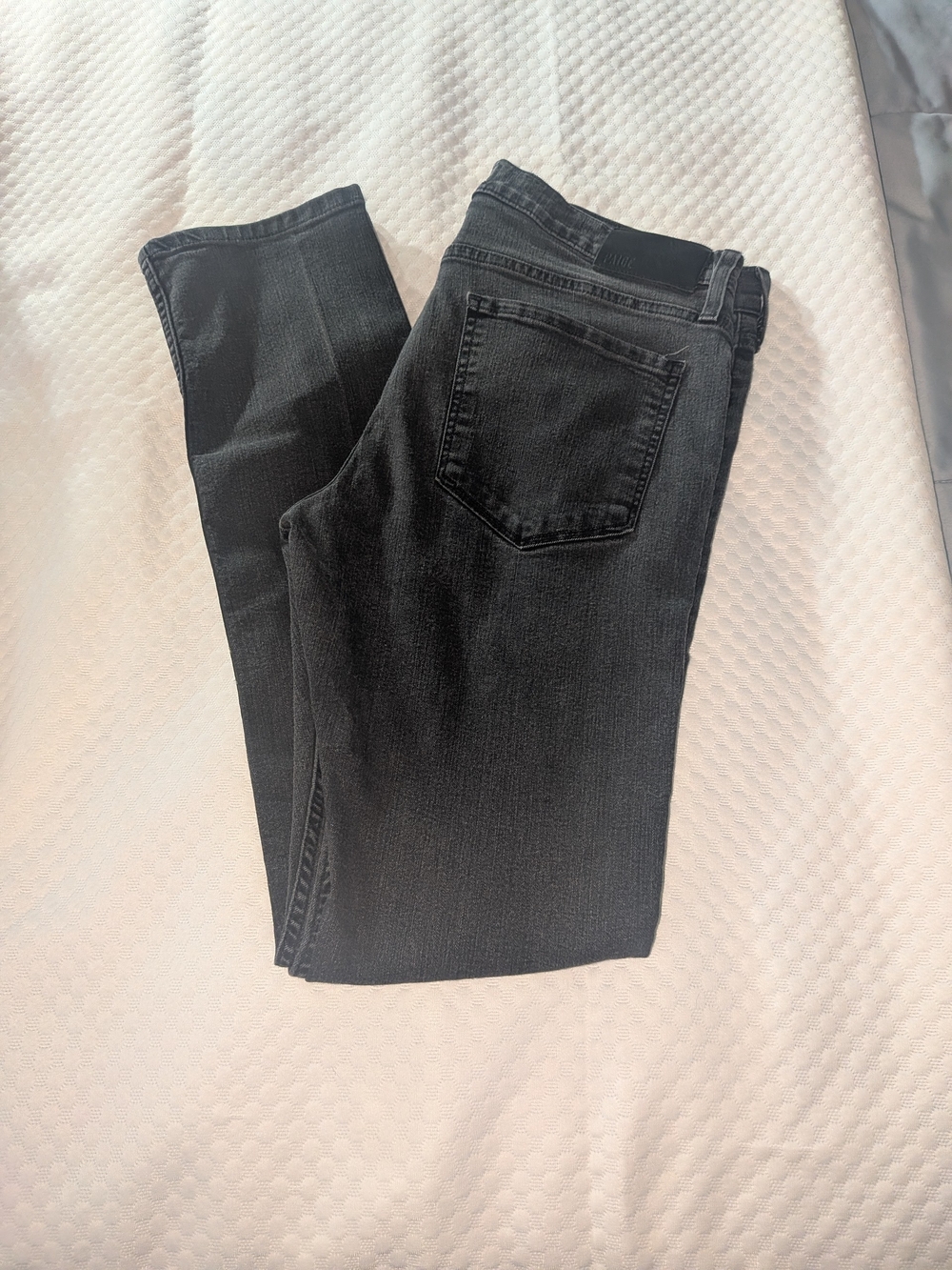 PAIGE Lennox Slim Straight Black Jeans
